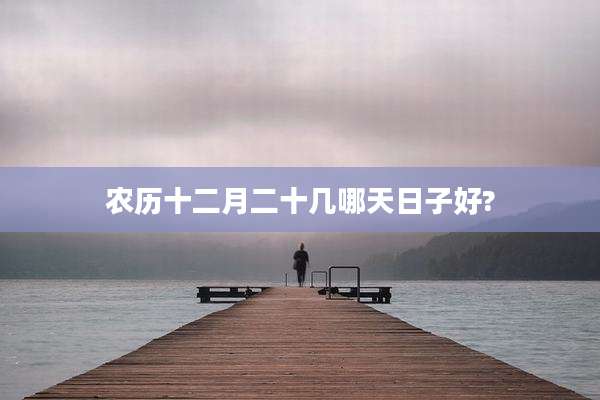 农历十二月二十几哪天日子好?