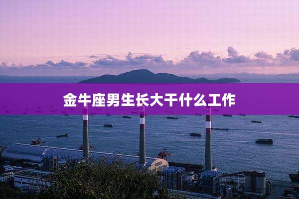 金牛座男生长大干什么工作