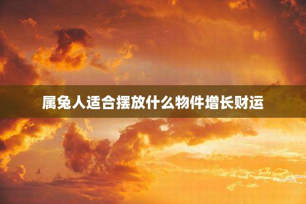 属兔人适合摆放什么物件增长财运