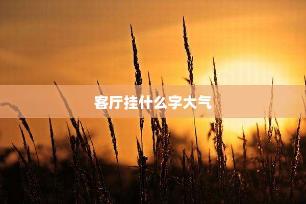 客厅挂什么字大气