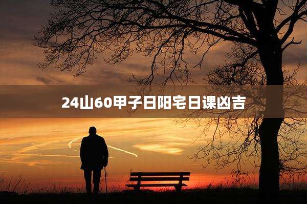 24山60甲子日阳宅日课凶吉