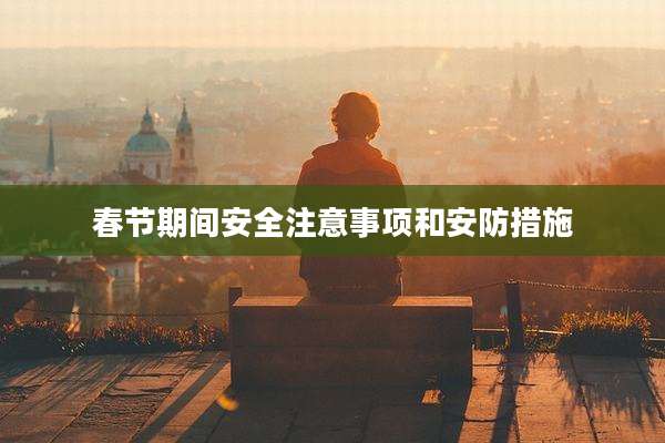 春节期间安全注意事项和安防措施