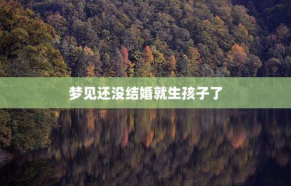 梦见还没结婚就生孩子了