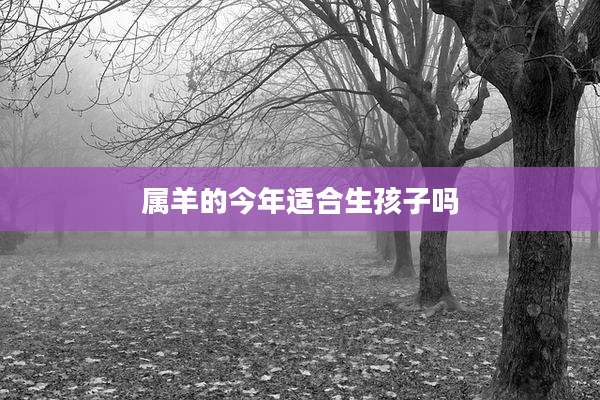 属羊的今年适合生孩子吗