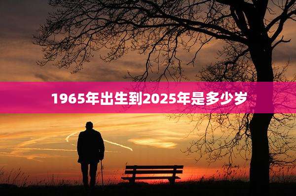 1965年出生到2025年是多少岁