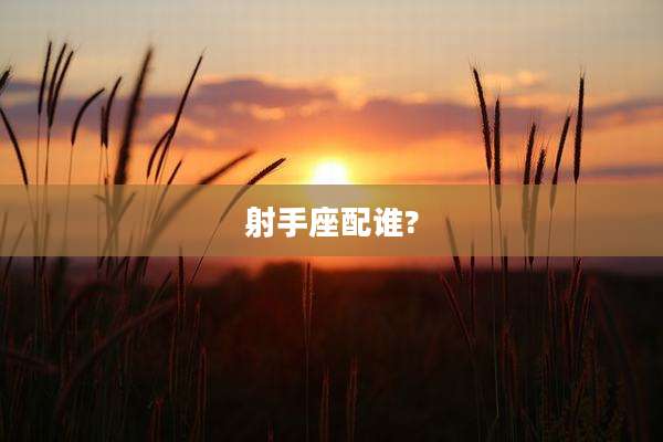 射手座配谁?