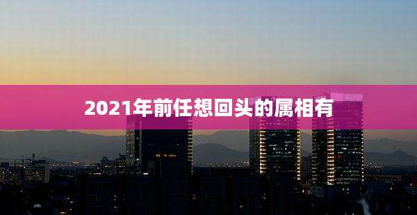 2021年前任想回头的属相有
