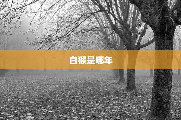 白猴是哪年