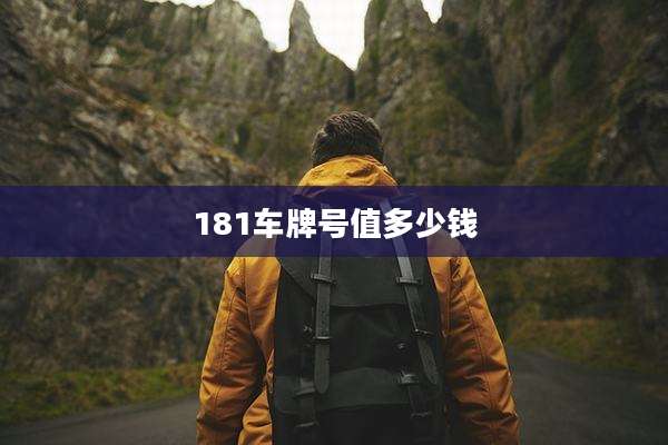181车牌号值多少钱