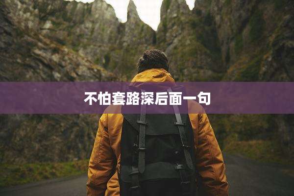 不怕套路深后面一句