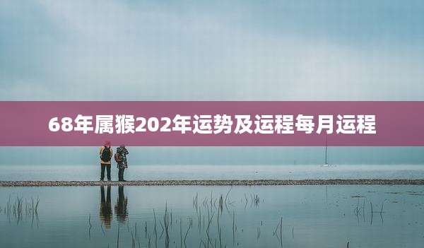 68年属猴202年运势及运程每月运程