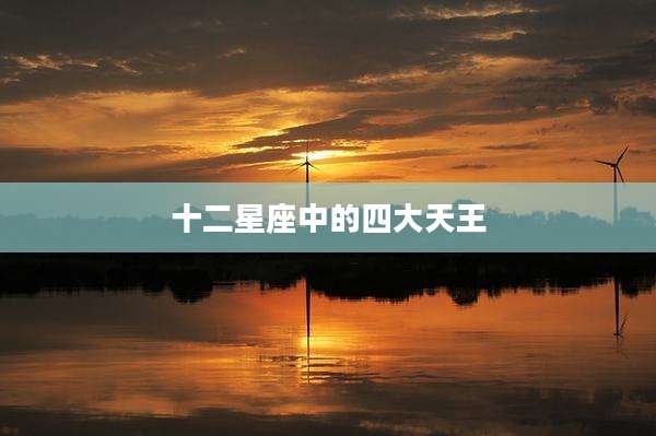 十二星座中的四大天王