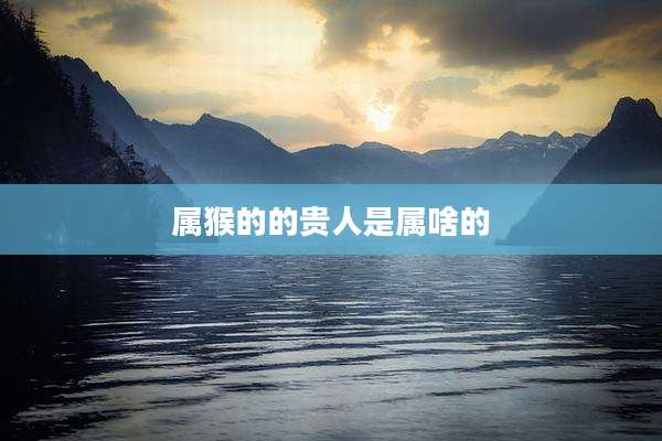 属猴的的贵人是属啥的