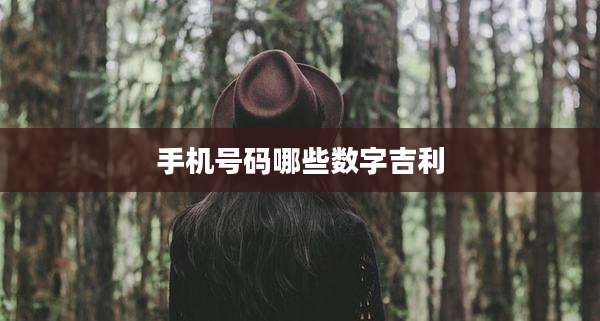 手机号码哪些数字吉利