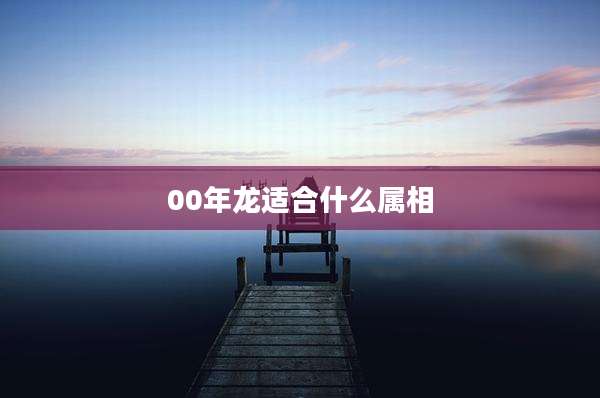 00年龙适合什么属相