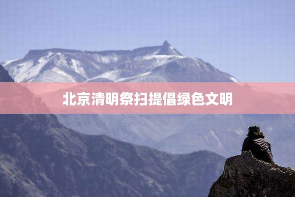 北京清明祭扫提倡绿色文明