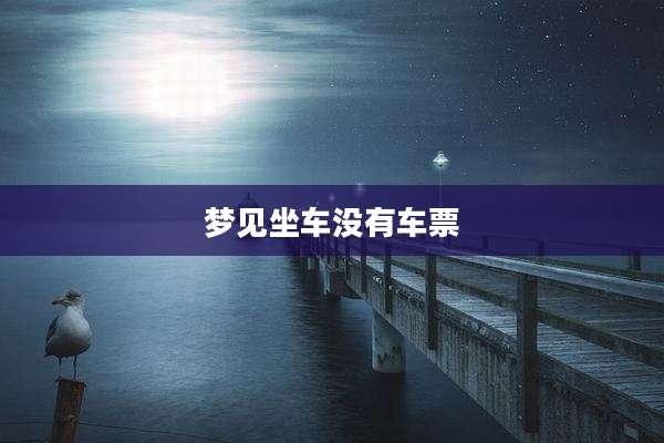 梦见坐车没有车票