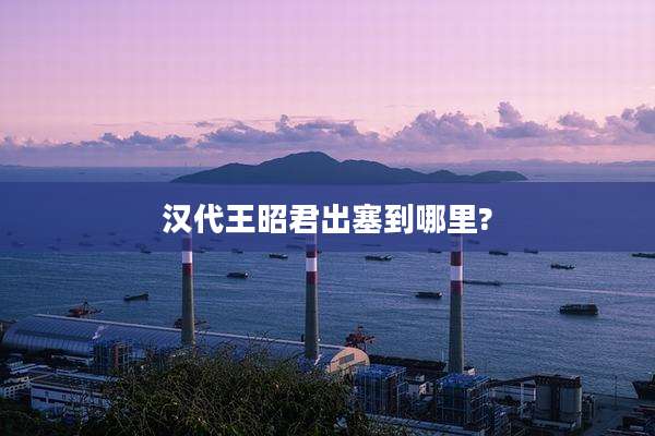 汉代王昭君出塞到哪里?