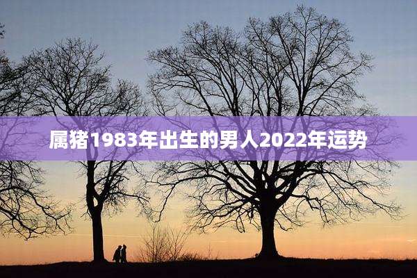 属猪1983年出生的男人2022年运势