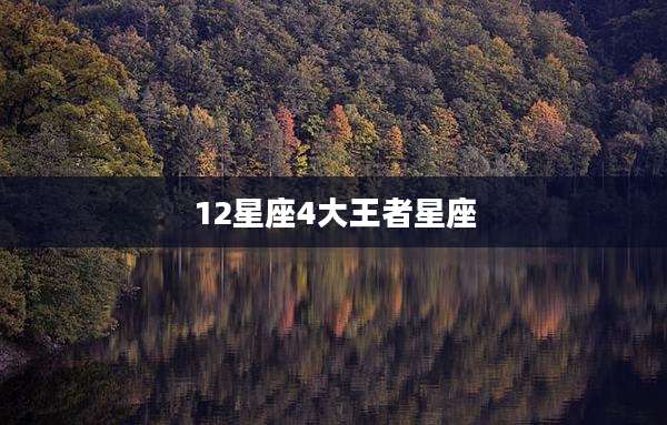 12星座4大王者星座
