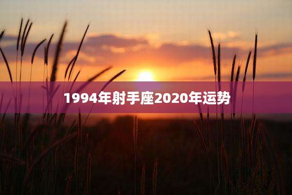 1994年射手座2020年运势