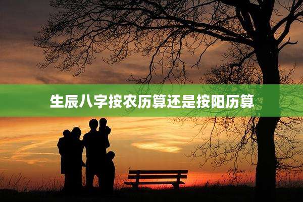 生辰八字按农历算还是按阳历算