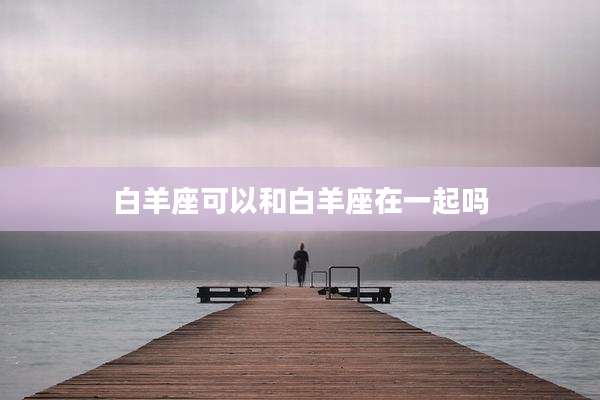 白羊座可以和白羊座在一起吗