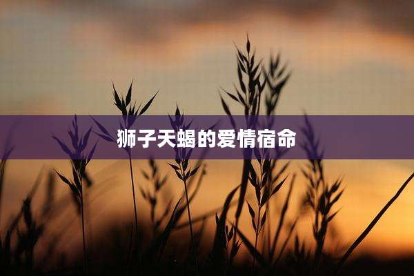 狮子天蝎的爱情宿命