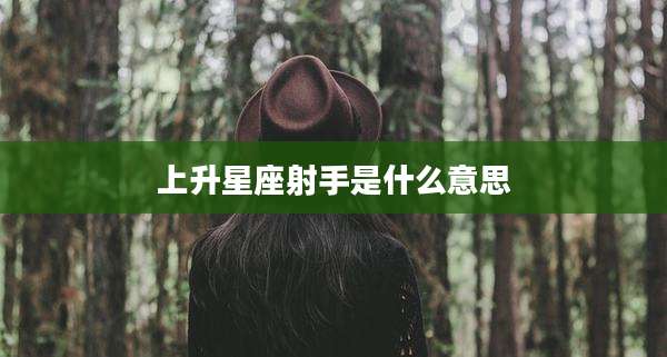 上升星座射手是什么意思