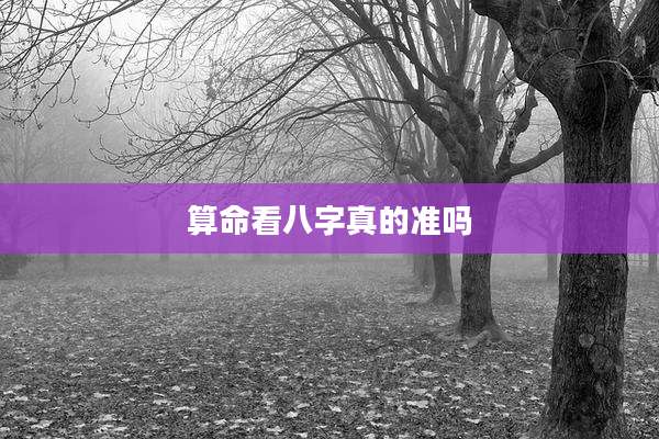 算命看八字真的准吗