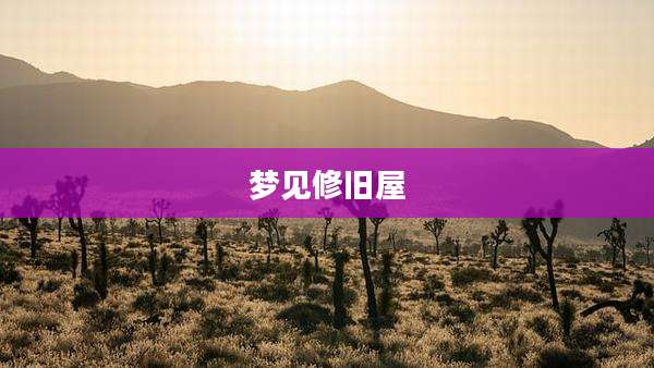 梦见修旧屋
