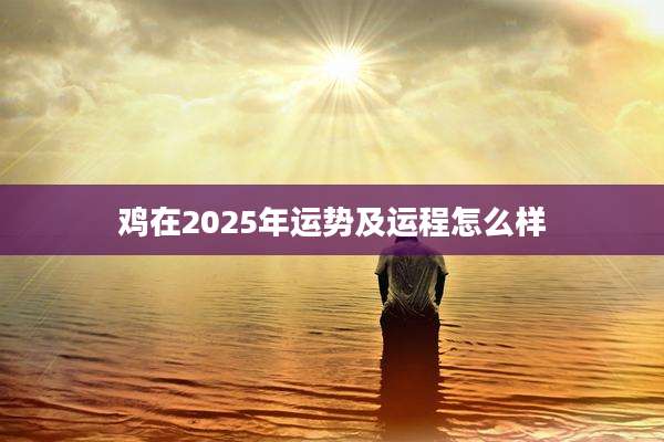 鸡在2025年运势及运程怎么样