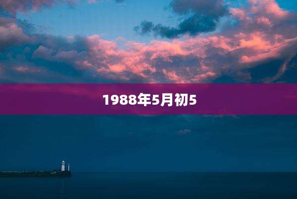 1988年5月初5