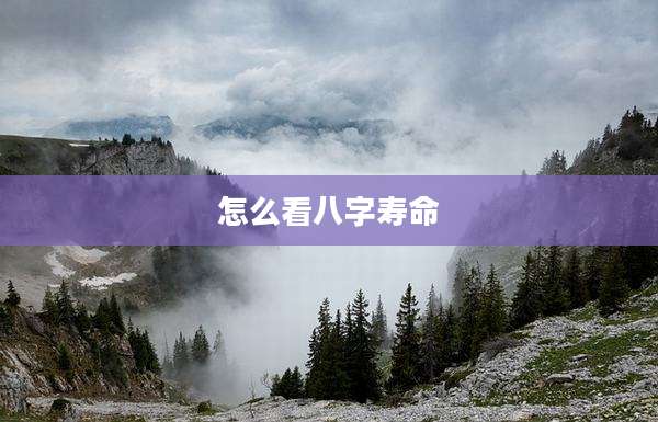 怎么看八字寿命
