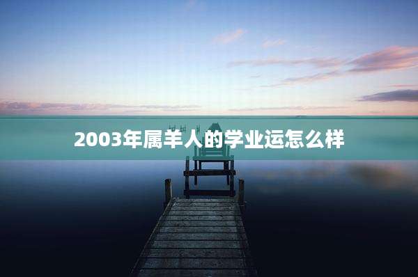 2003年属羊人的学业运怎么样