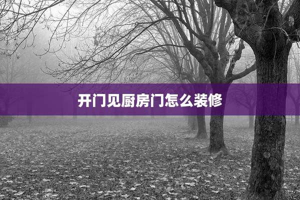 开门见厨房门怎么装修