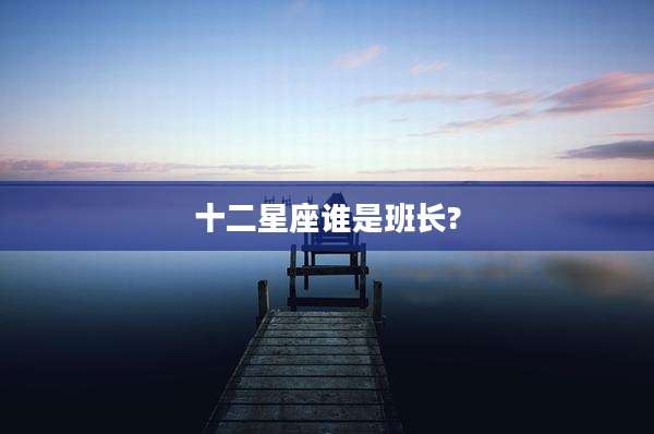 十二星座谁是班长?