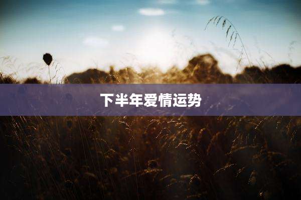 下半年爱情运势