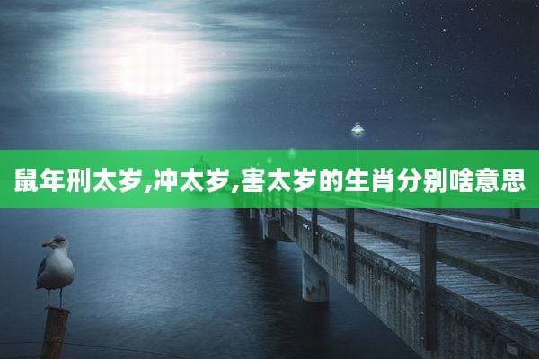 鼠年刑太岁,冲太岁,害太岁的生肖分别啥意思