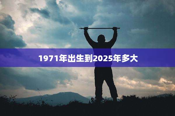 1971年出生到2025年多大