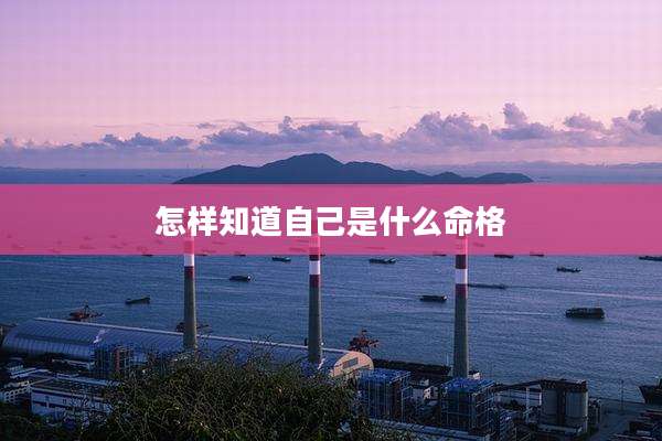 怎样知道自己是什么命格