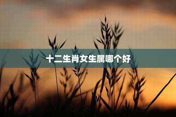 十二生肖女生属哪个好