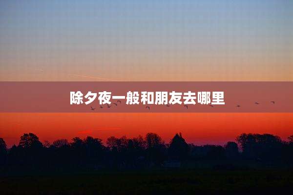 除夕夜一般和朋友去哪里