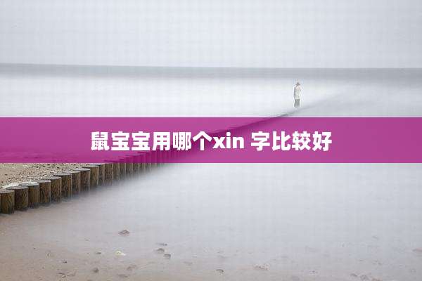 鼠宝宝用哪个xin 字比较好