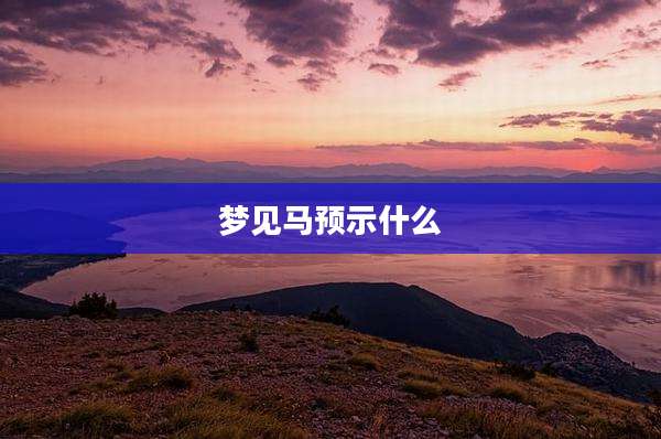 梦见马预示什么