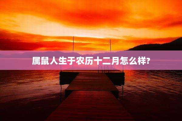 属鼠人生于农历十二月怎么样?