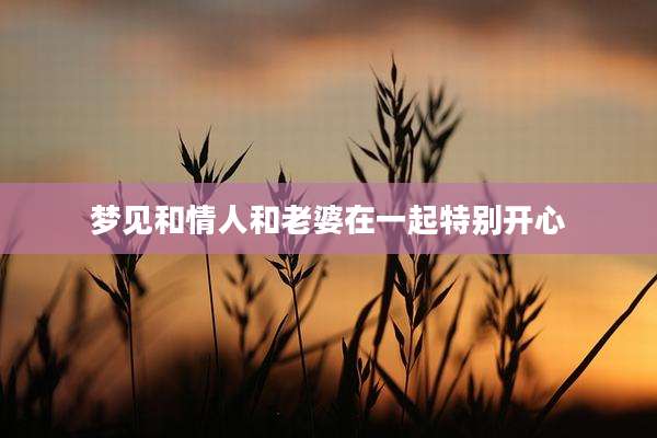 梦见和情人和老婆在一起特别开心