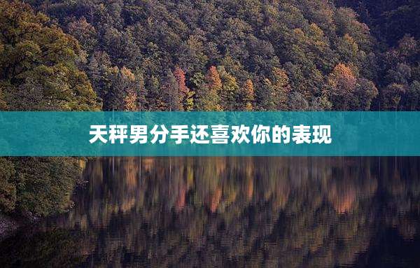 天秤男分手还喜欢你的表现