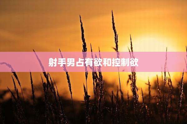 射手男占有欲和控制欲