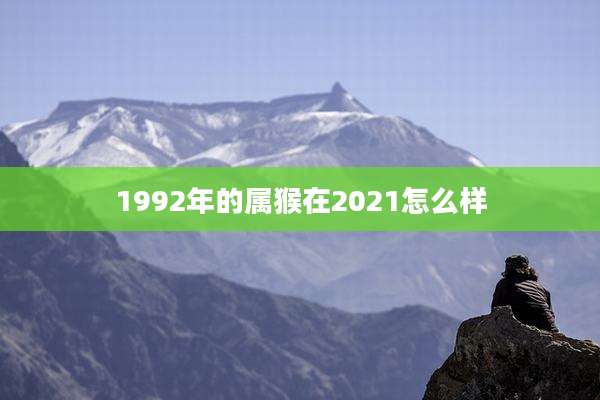 1992年的属猴在2021怎么样